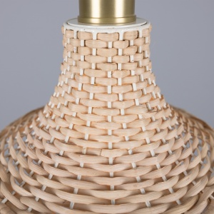 Savannah Small Bell-Shaped Rattan Pendant Light 24cm
